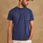 Pocket T-Shirt Jersey French Navy Man  