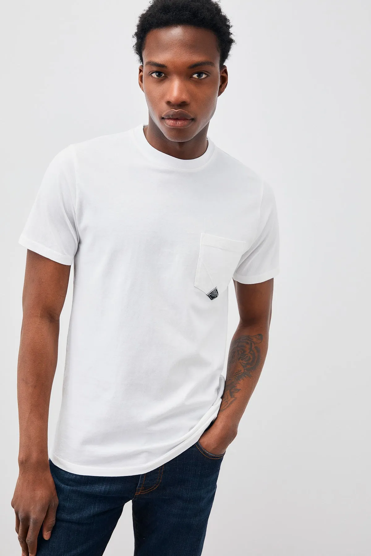 Pocket T-Shirt Jersey French Navy Man  