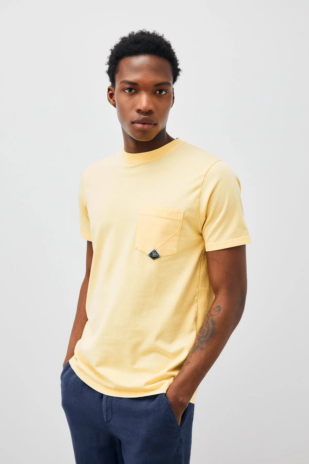 Pocket T-Shirt Jersey French Navy Man  