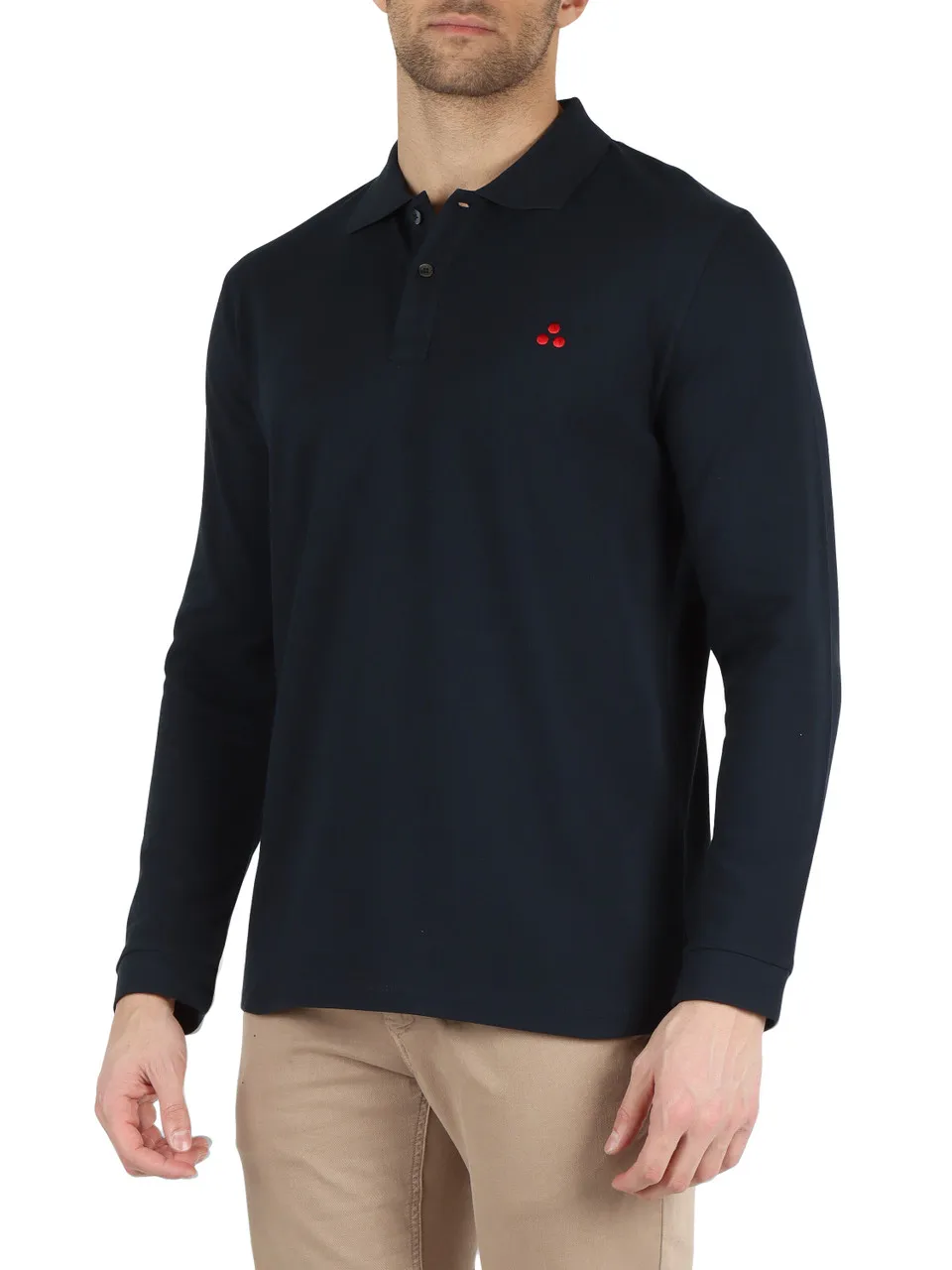 Polo a maniche lunghe in cotone piquet SABER 01