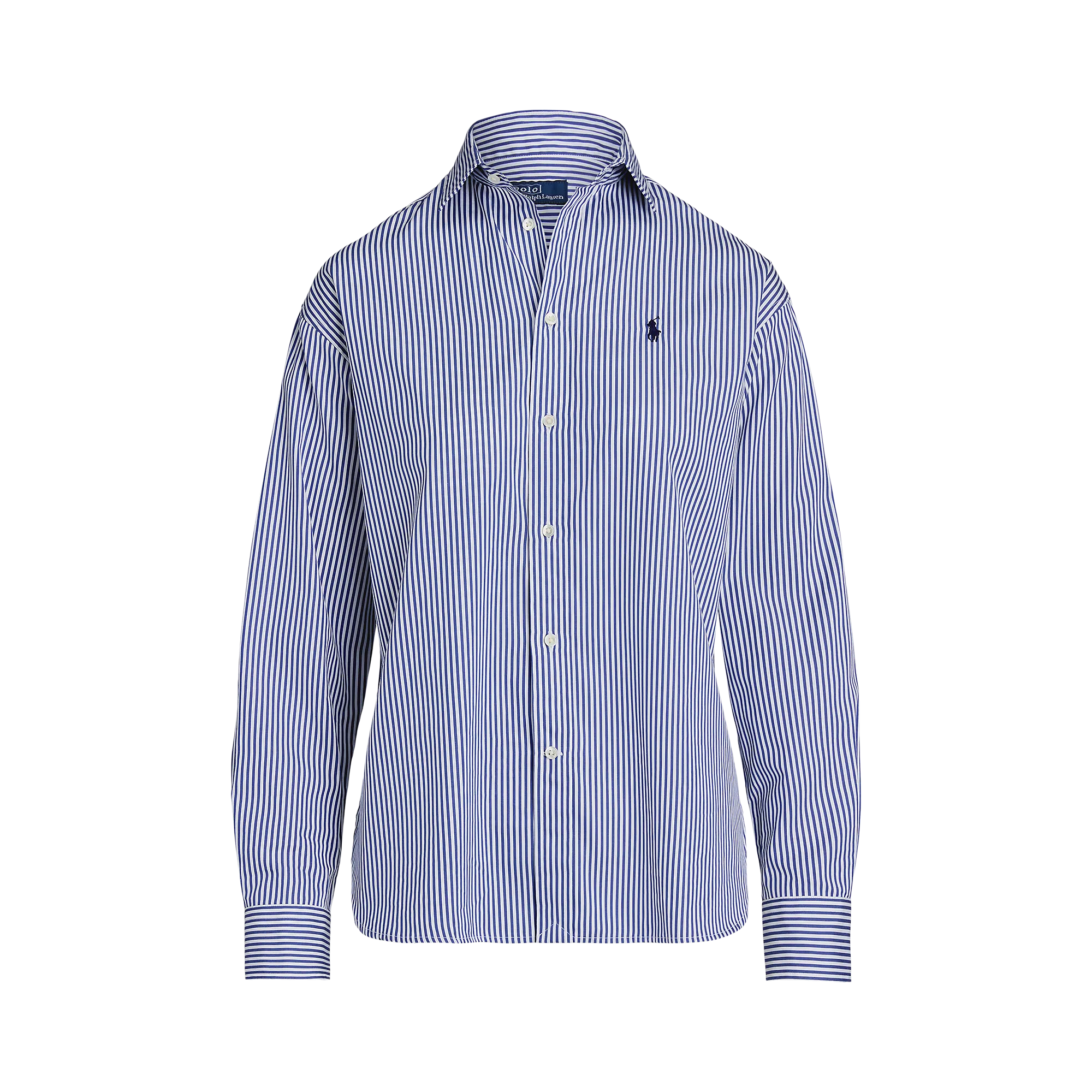  POLO RALPH LAUREN   Camicia diritta a collo polo in cotone a righe | Blu