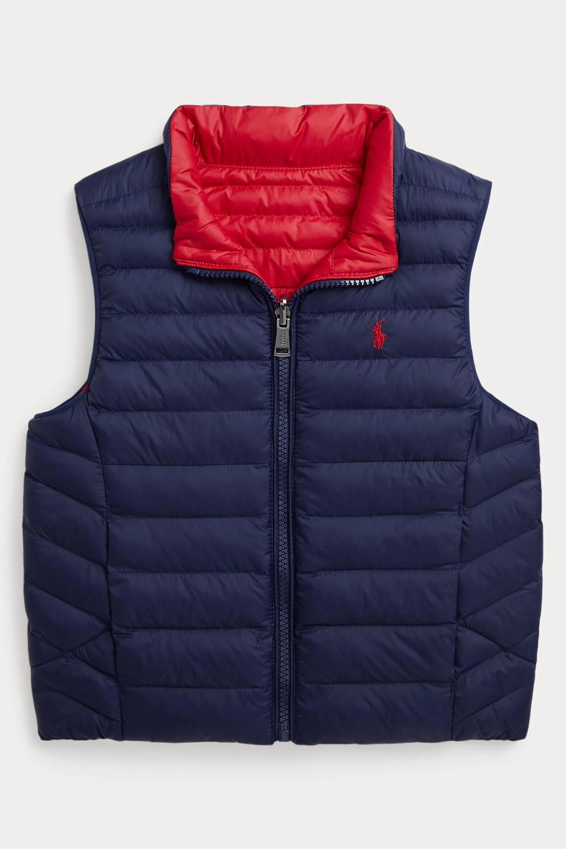 Polo Ralph Lauren - Gilet imbottito blu navy double-face trapuntato da bambino    