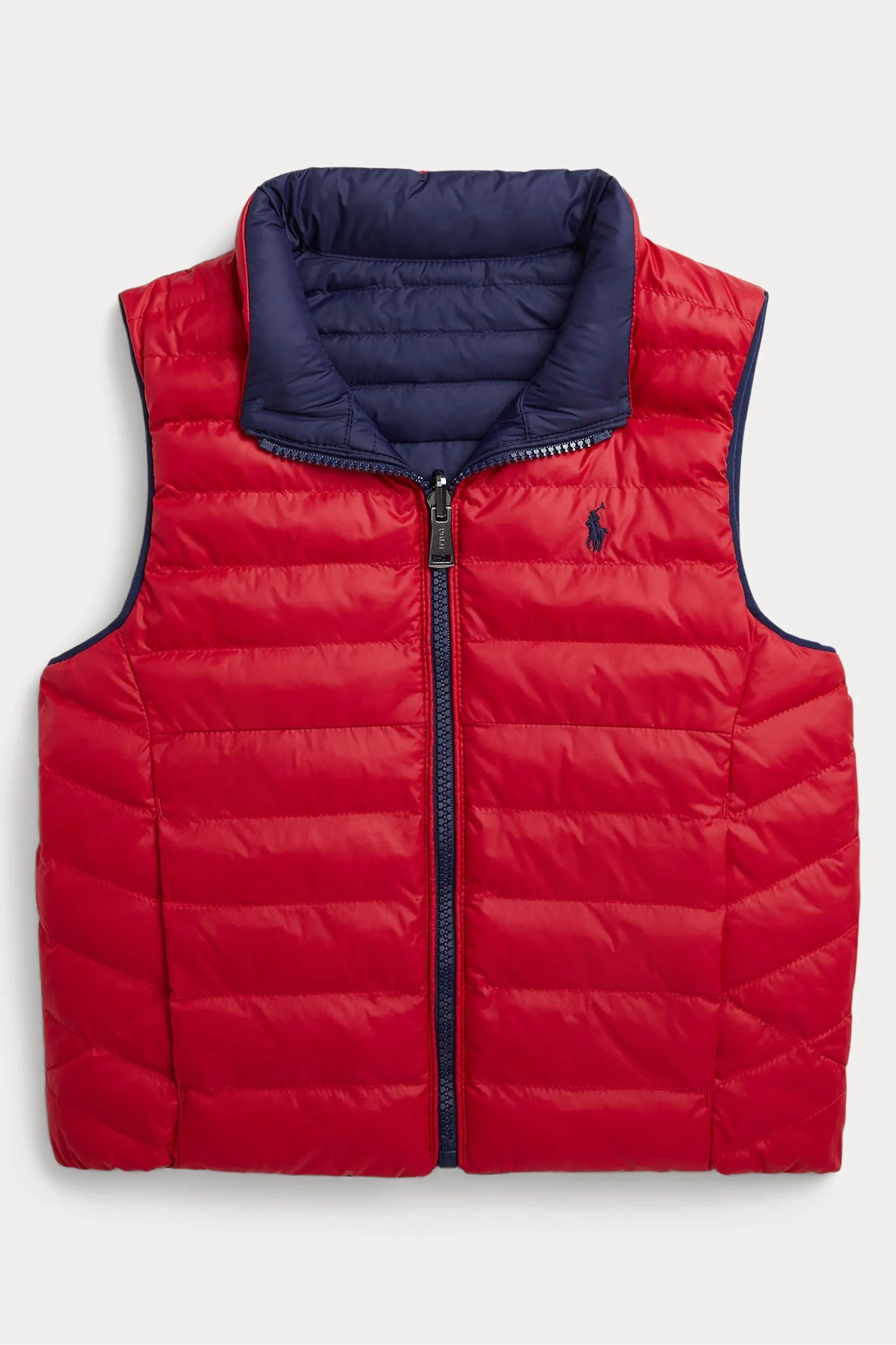 Polo Ralph Lauren - Gilet imbottito blu navy double-face trapuntato da bambino    