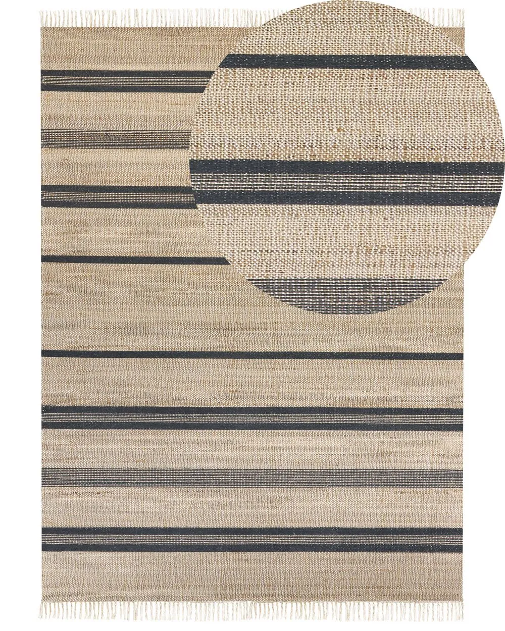 Poltrona Wingback ABSON Tessuto Beige chiaro