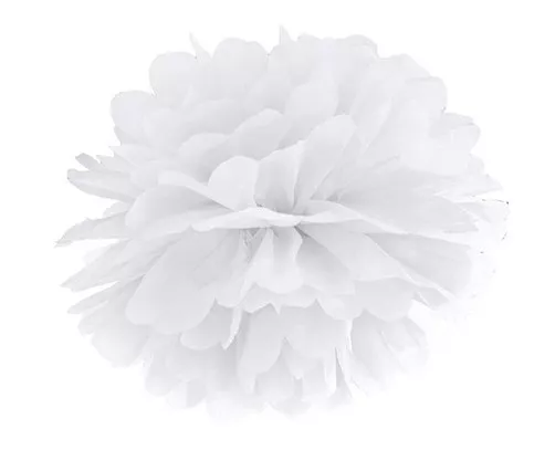 Pompon bianco 25cm