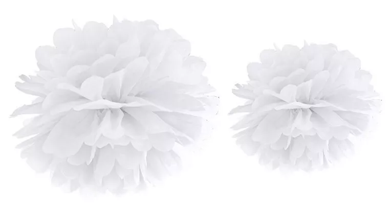 Pompon bianco 25cm