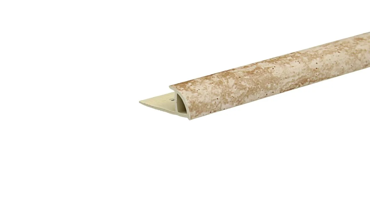 Profilo terminale a quarto di tondo in pvc Ecorondmarm 2,5 m beige opaco