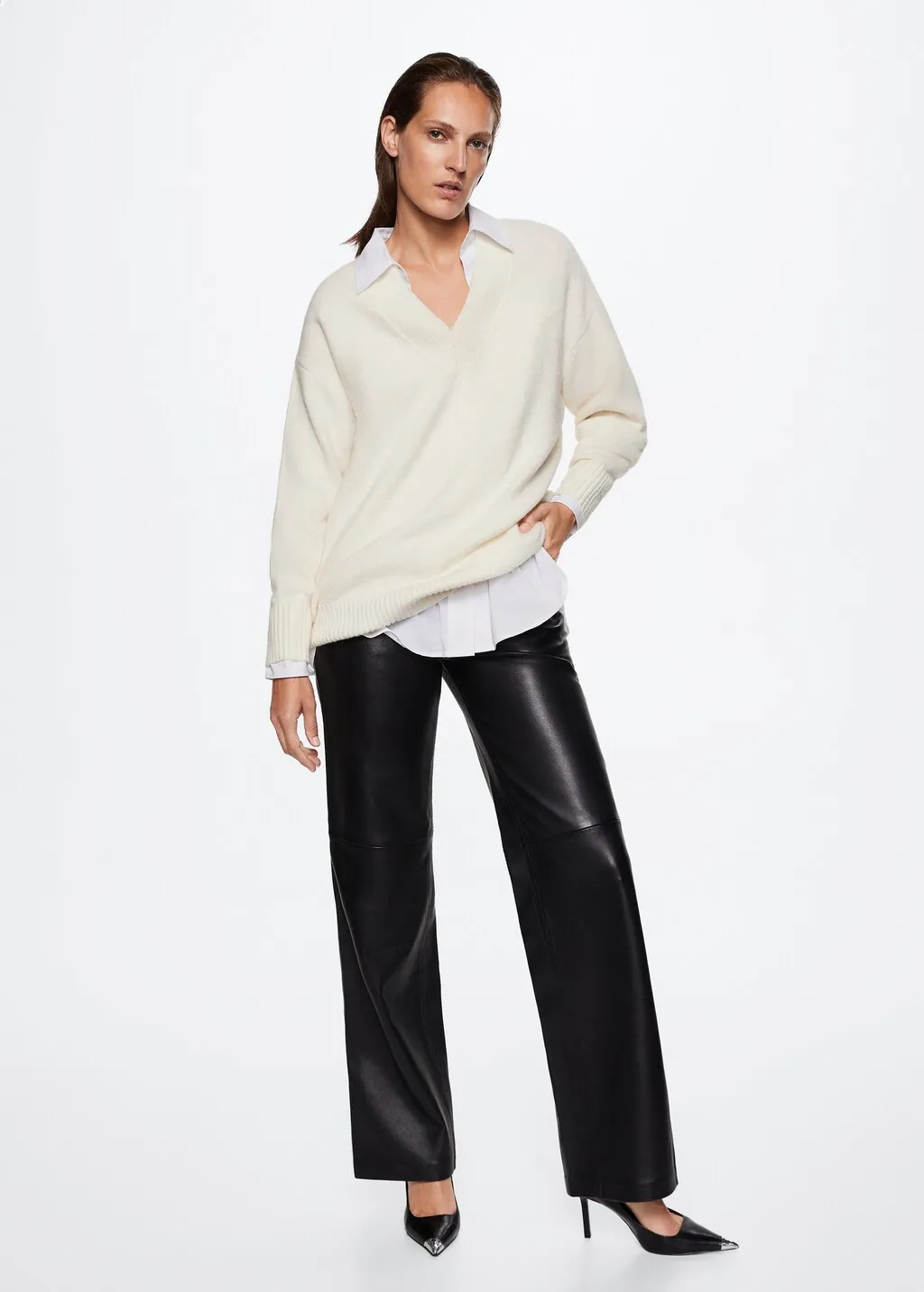 Pullover collo a V