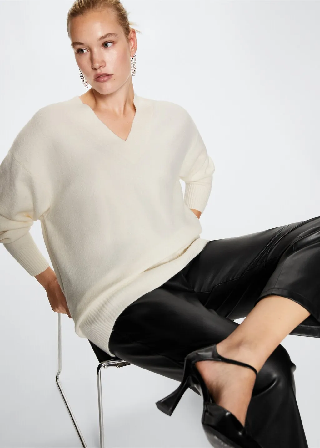 Pullover collo a V