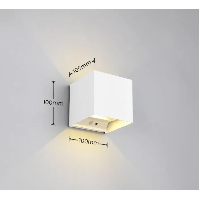 Reality TALENT Applique da esterno LED Bianco, 2-Luci, Sensori di movimento