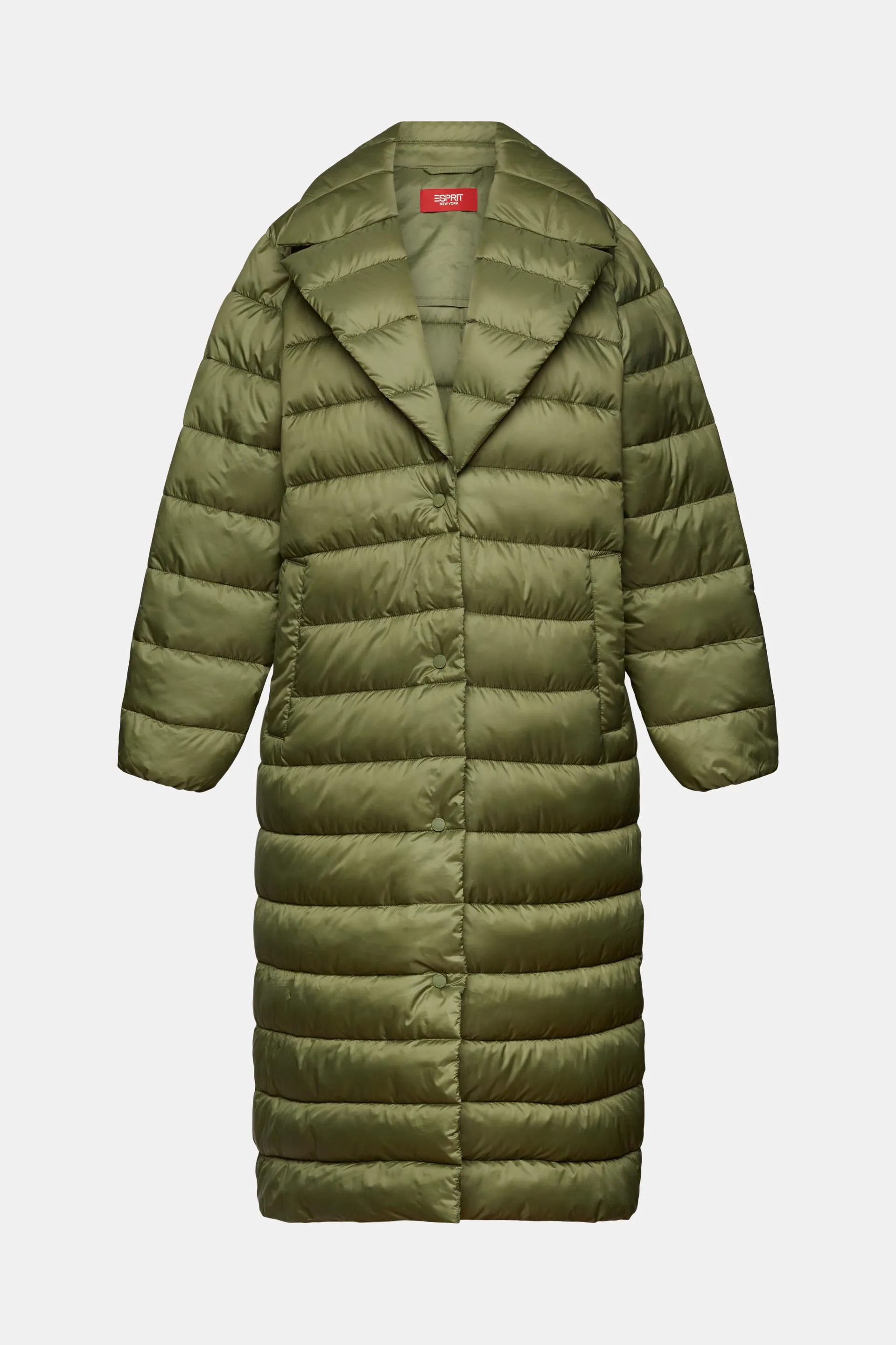 Riciclato: cappotto trapuntato con risvolto