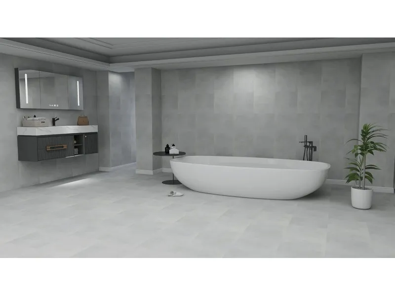 Rivestimento murale SPC Zurich cemento sp 3 mm 91,4x45,7 cm