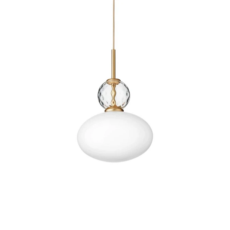 Rizzatto 32 Lampada a Sospensione Opale/Raso Ottone - Nuura | Acquista online