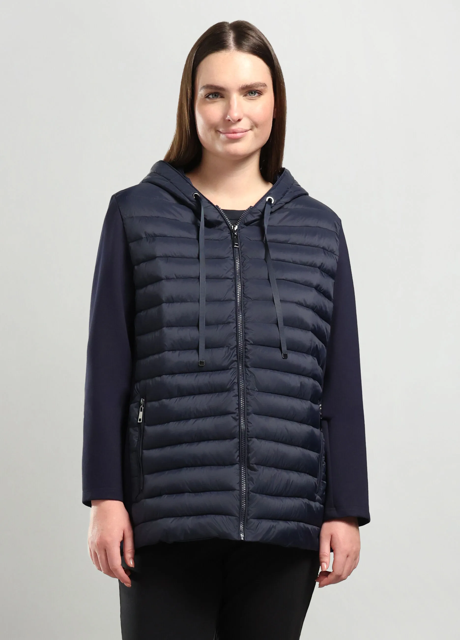 ROSA THEA  Giubbino imbottito con cappuccio donna curvy