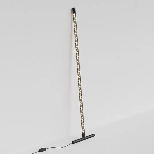 Rotaliana Squiggle F1 piantana LED nero satinato