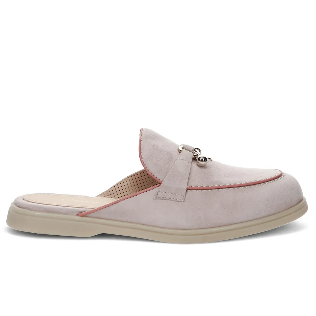 Sabot da donna Officine Venete in camoscio rosa cipria