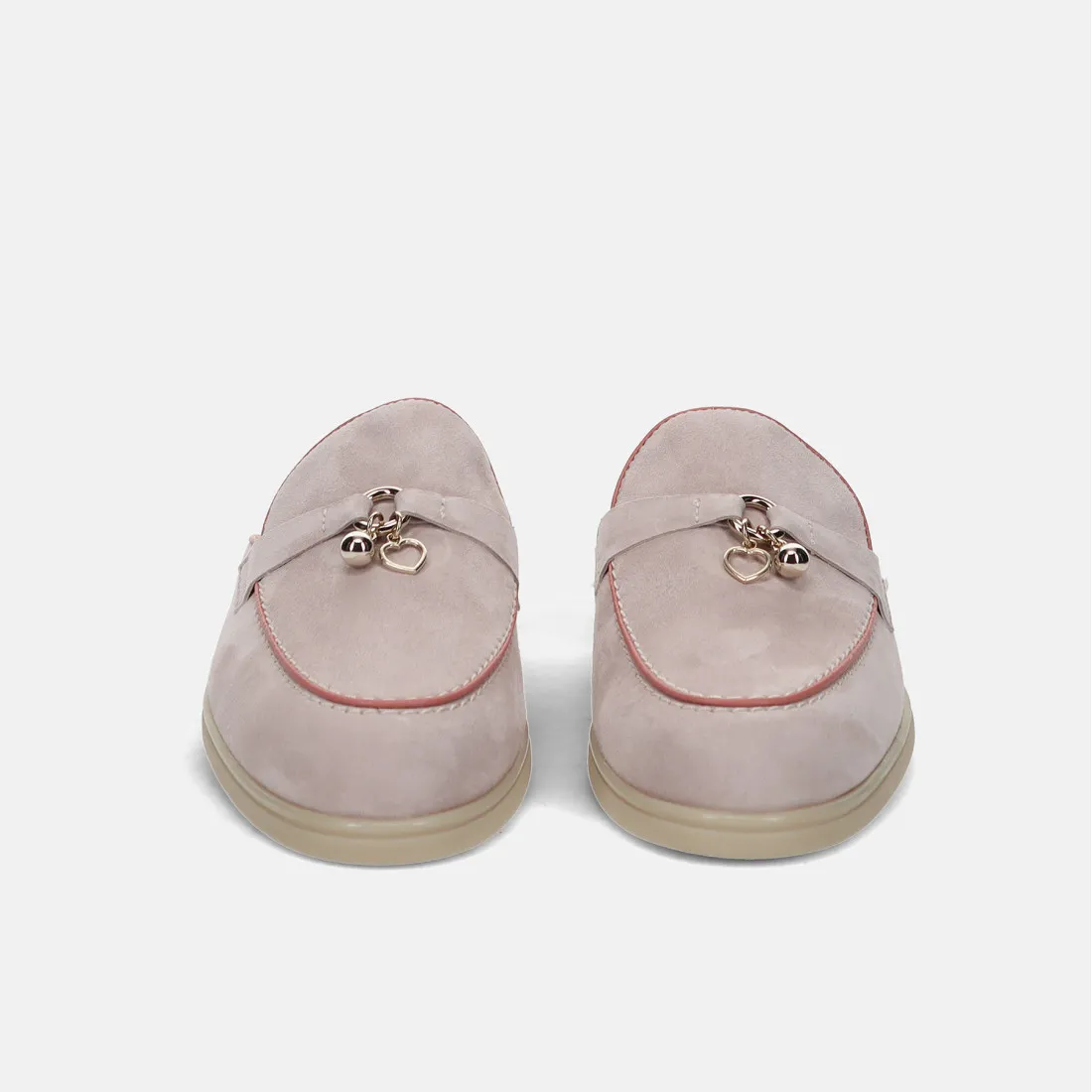Sabot da donna Officine Venete in camoscio rosa cipria