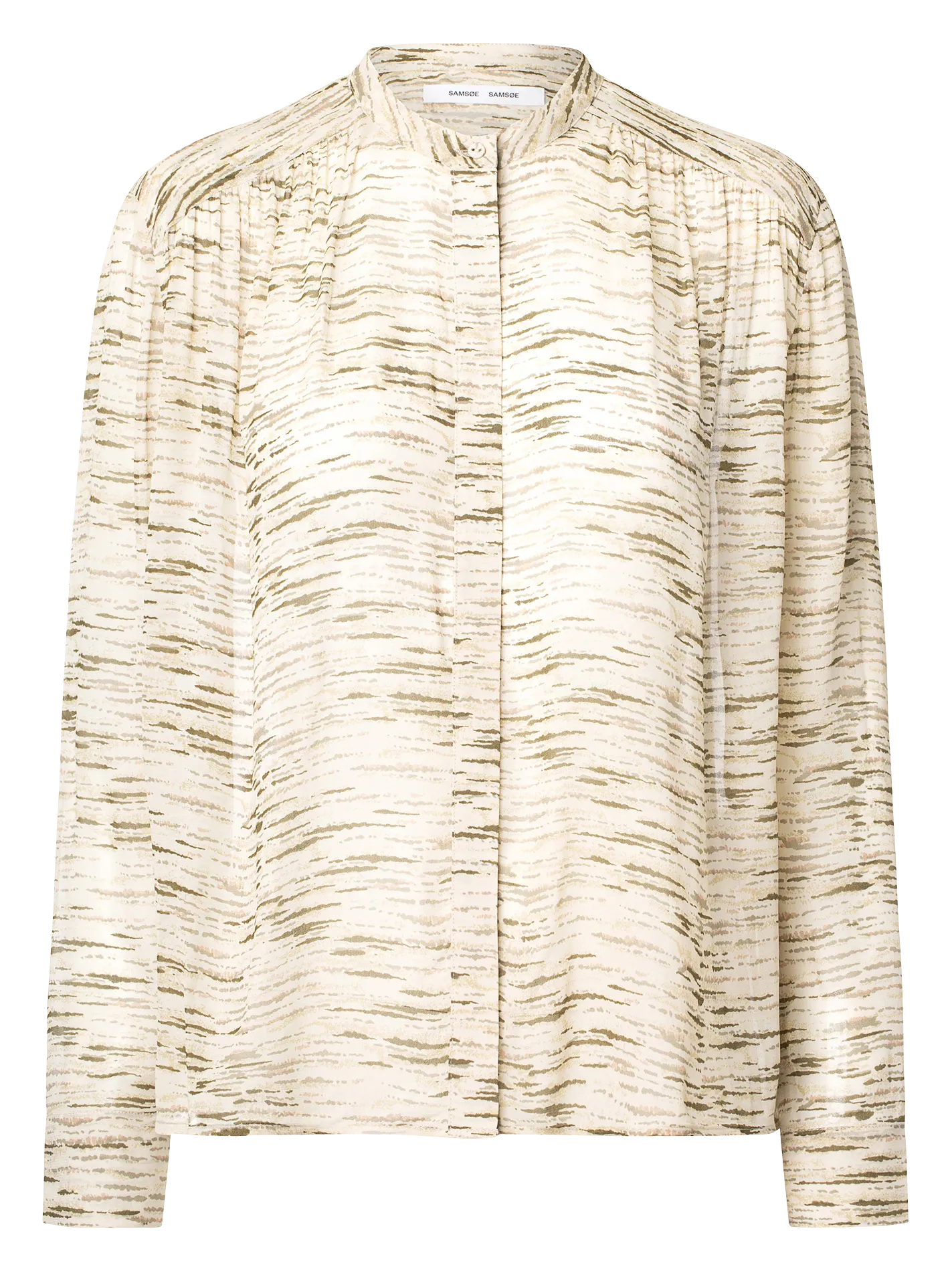 SAMSOE SAMSOE   ELMY - Camicia stampata con collo alla coreana | Rosa