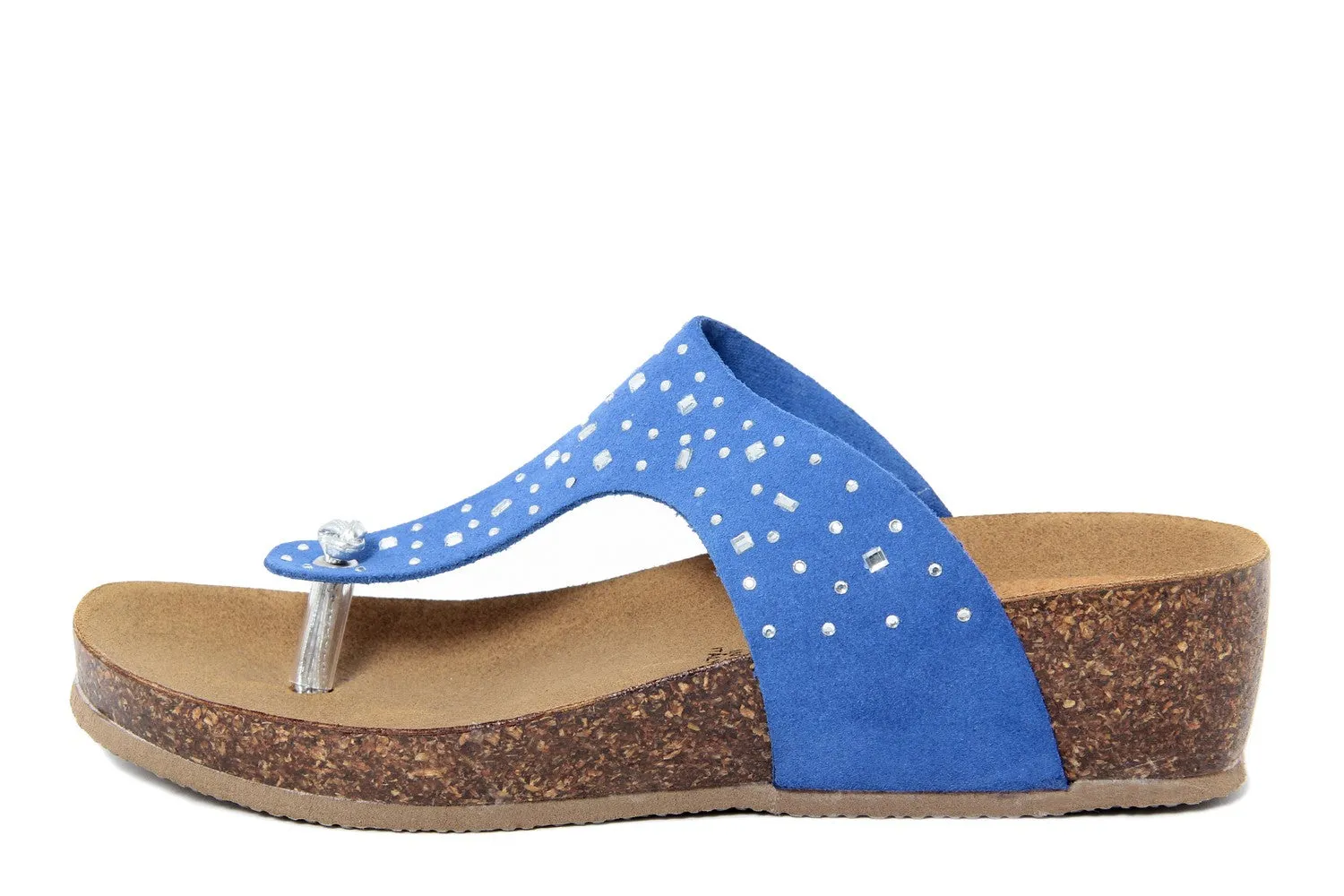 Sandali flat Donna in Pelle Blu