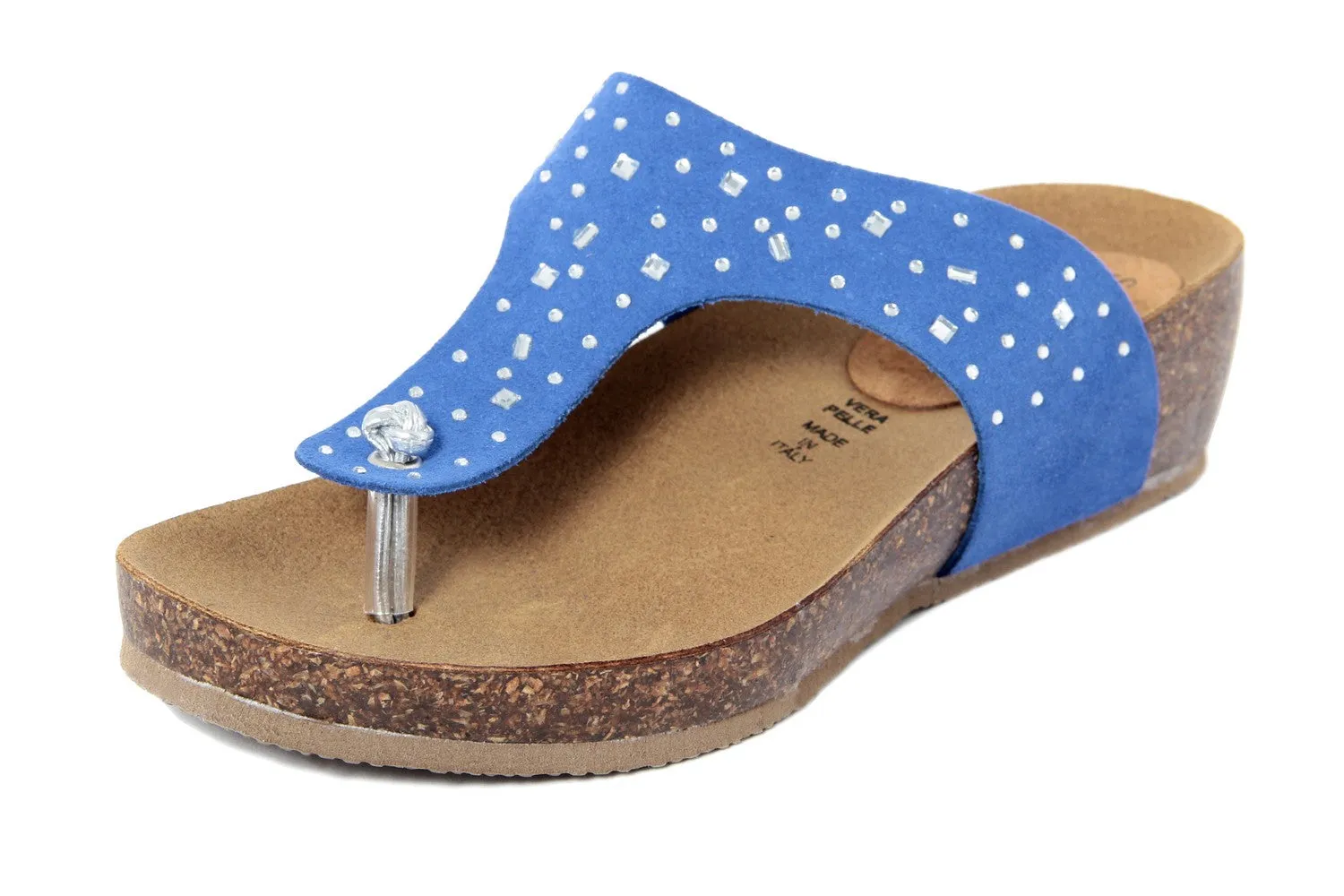 Sandali flat Donna in Pelle Blu