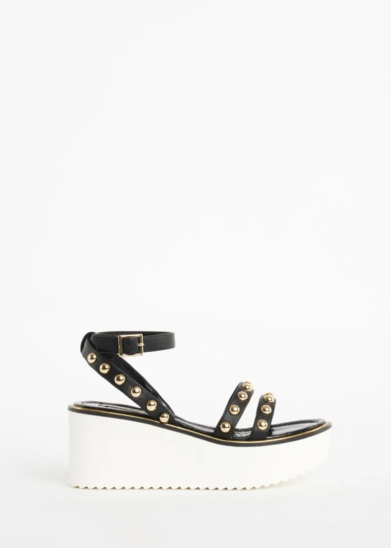 Sandali platform con borchie