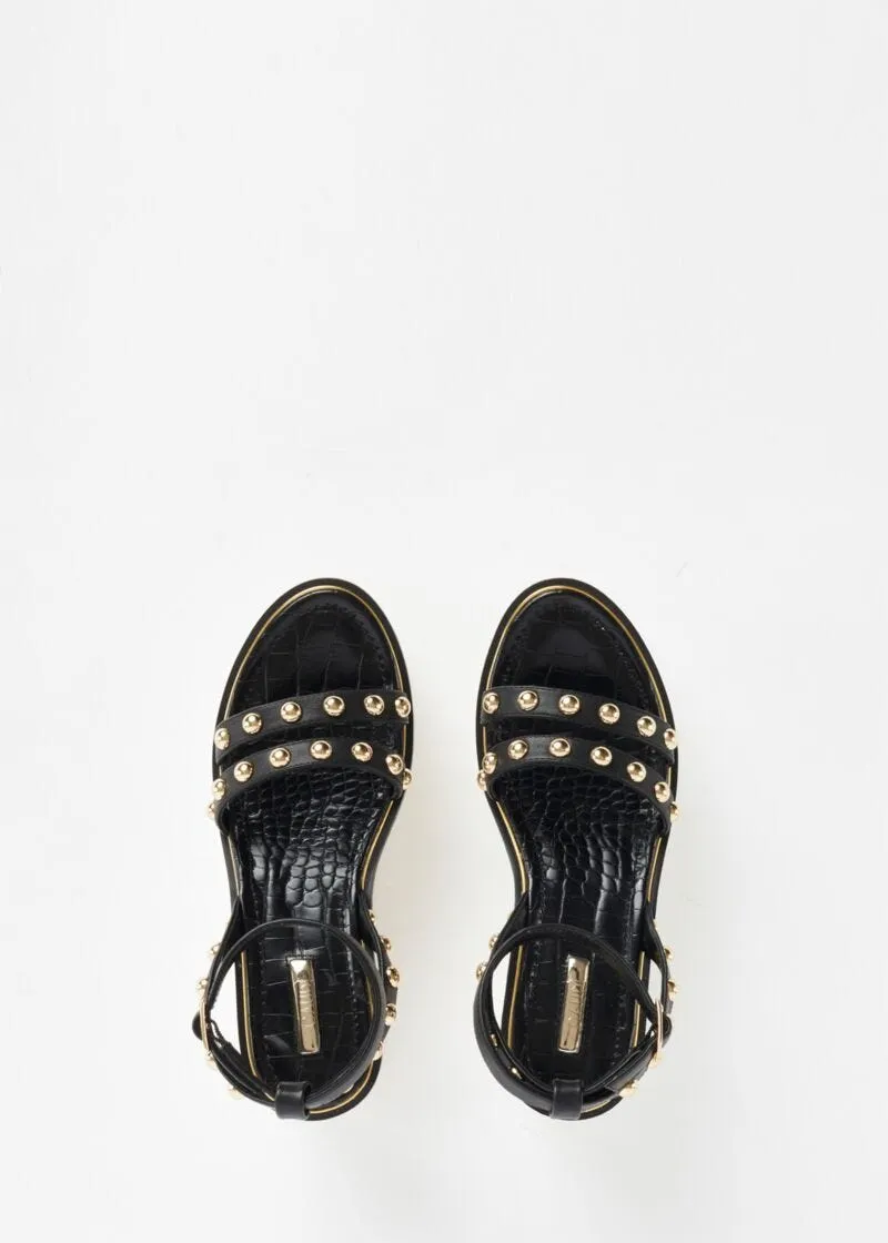 Sandali platform con borchie
