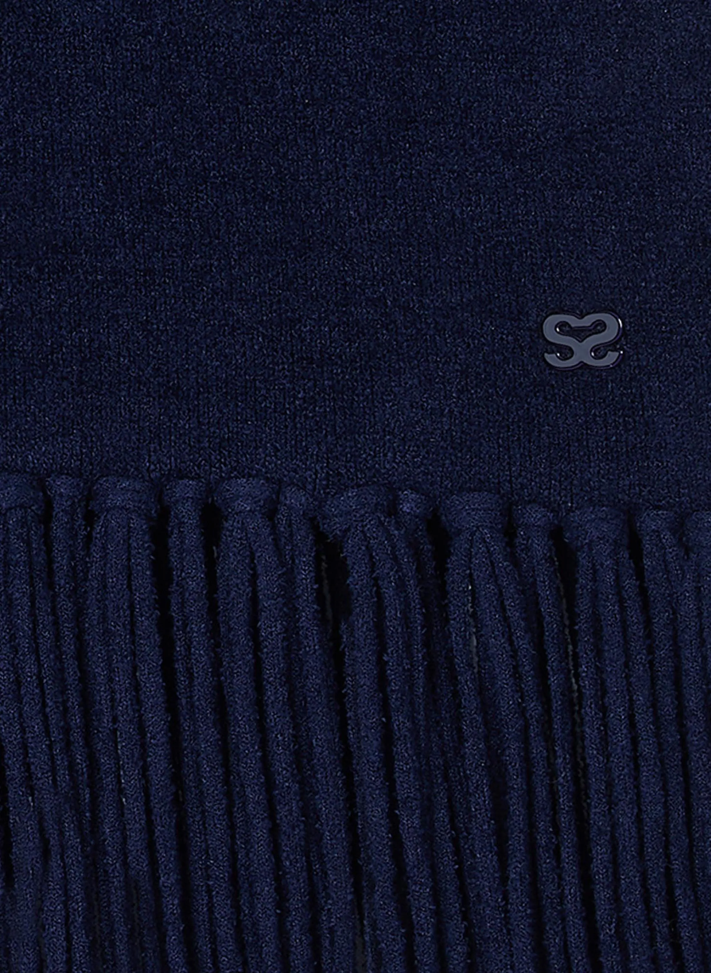  SANDRO   RAVEL - Collo alto staccabile con frange | Blu