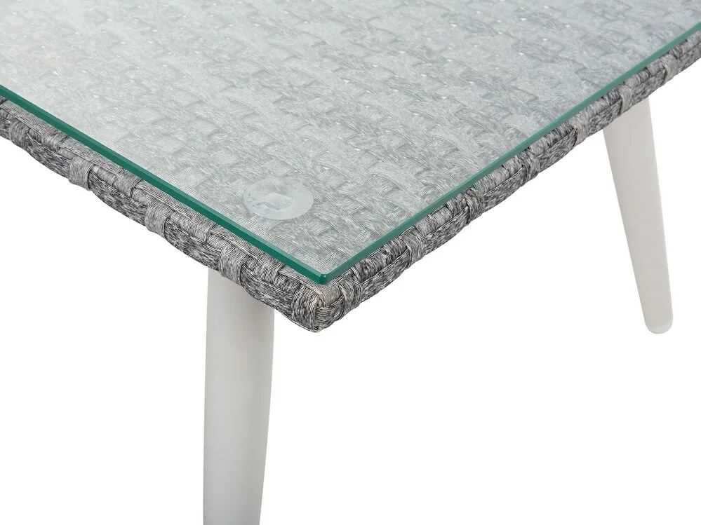 Set da giardino con tavolo 4 posti RAGUSA Bianco sporco