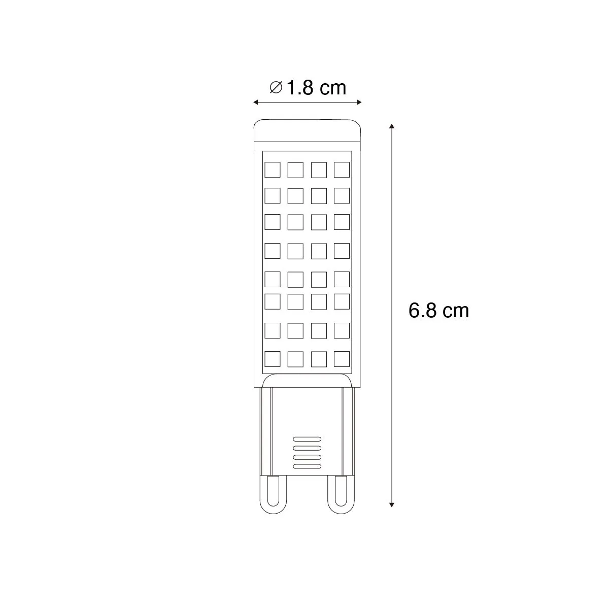 Set di 2 lampadine LED dimmerabili G9 5,5W 500lm 2700K