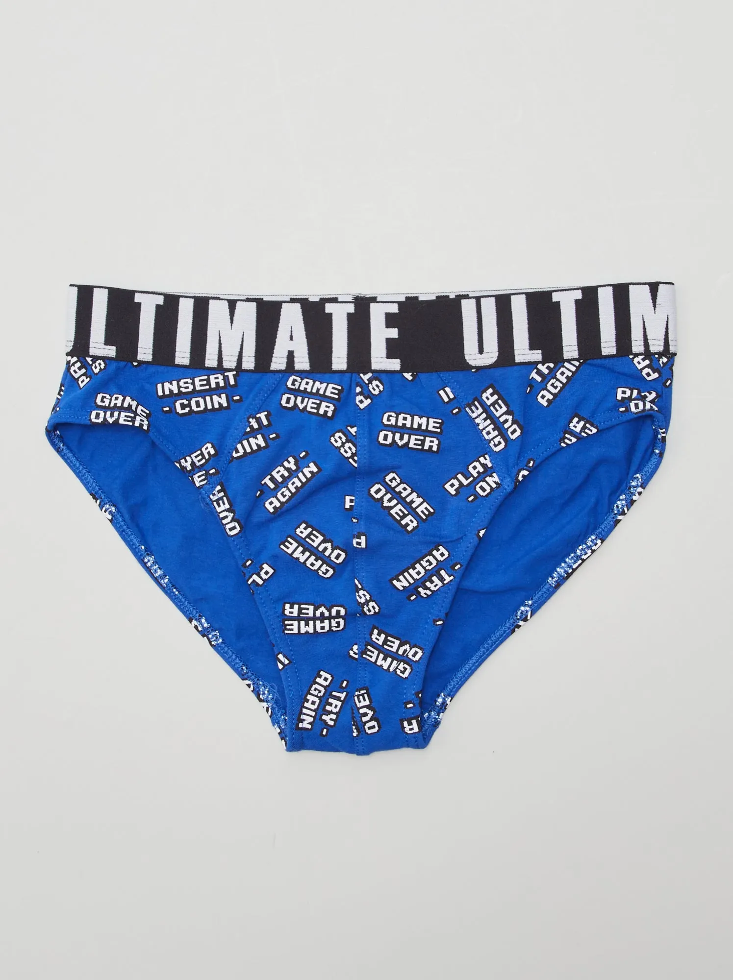 Set di 3 slip con stampa - NERO