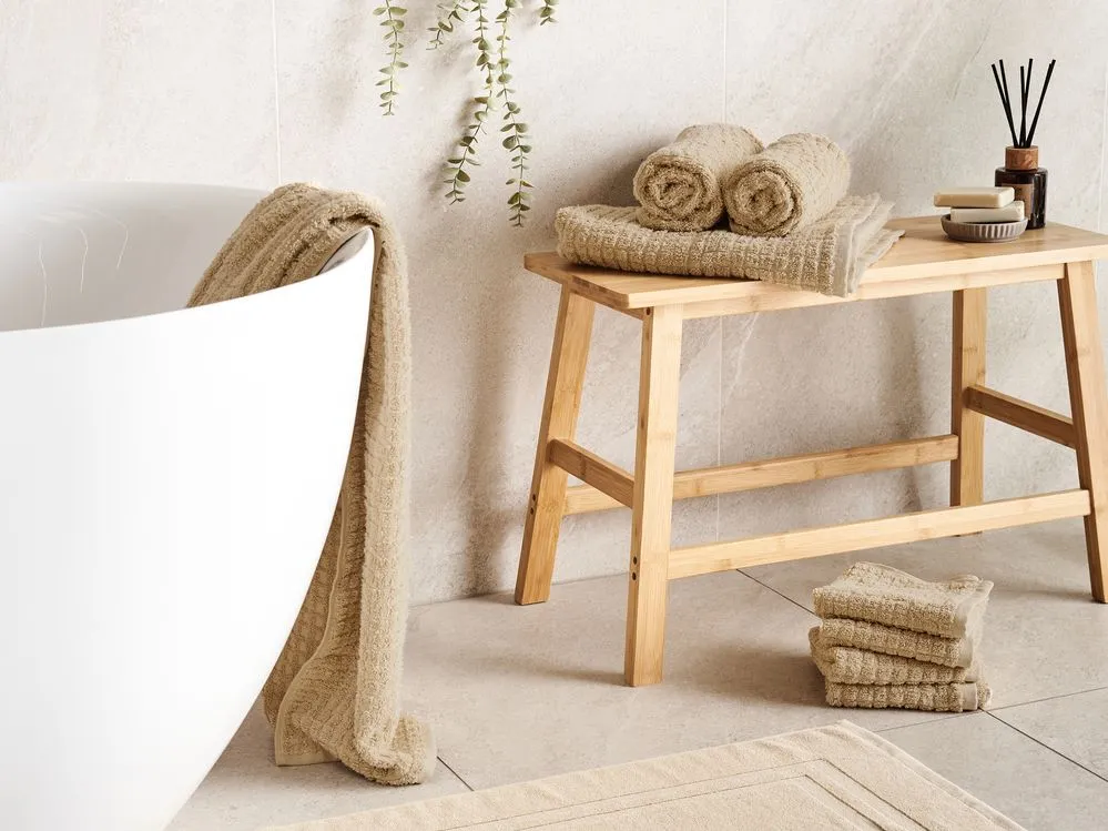 Set di 9 asciugamani ATAI Cotone Beige sabbia