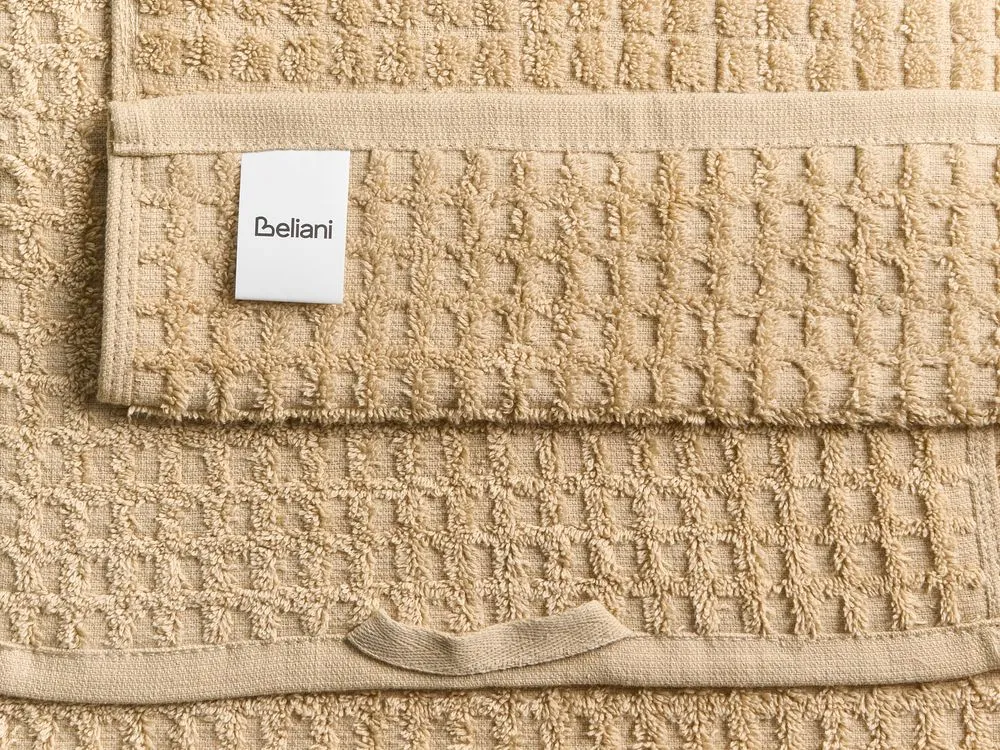 Set di 9 asciugamani ATAI Cotone Beige sabbia
