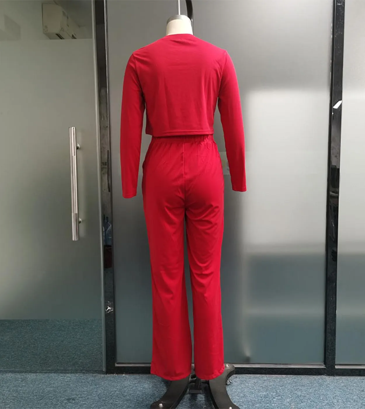 Set di pantaloni casual a maniche lunghe da donna Set di pantaloni lunghi casual Set di pantaloni lunghi da donna