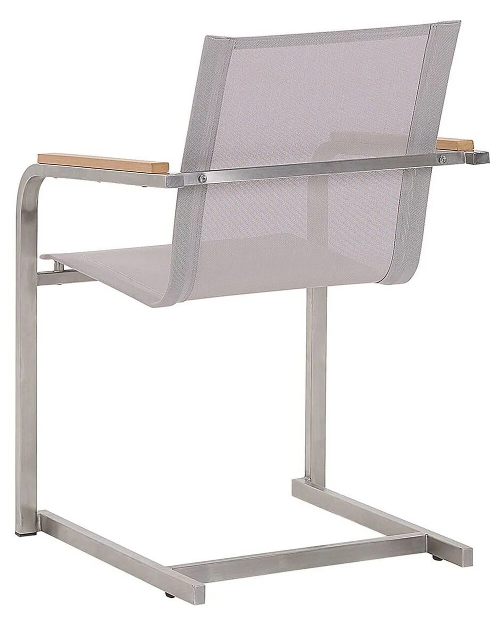 Set of 4 Garden Chairs COSOLETO Stainless Steel Beige
