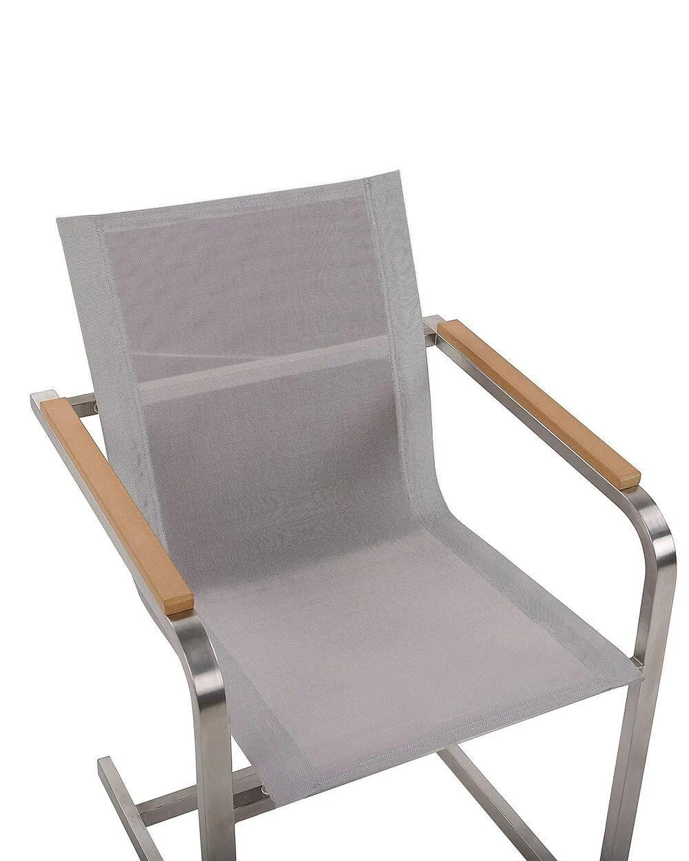 Set of 4 Garden Chairs COSOLETO Stainless Steel Beige