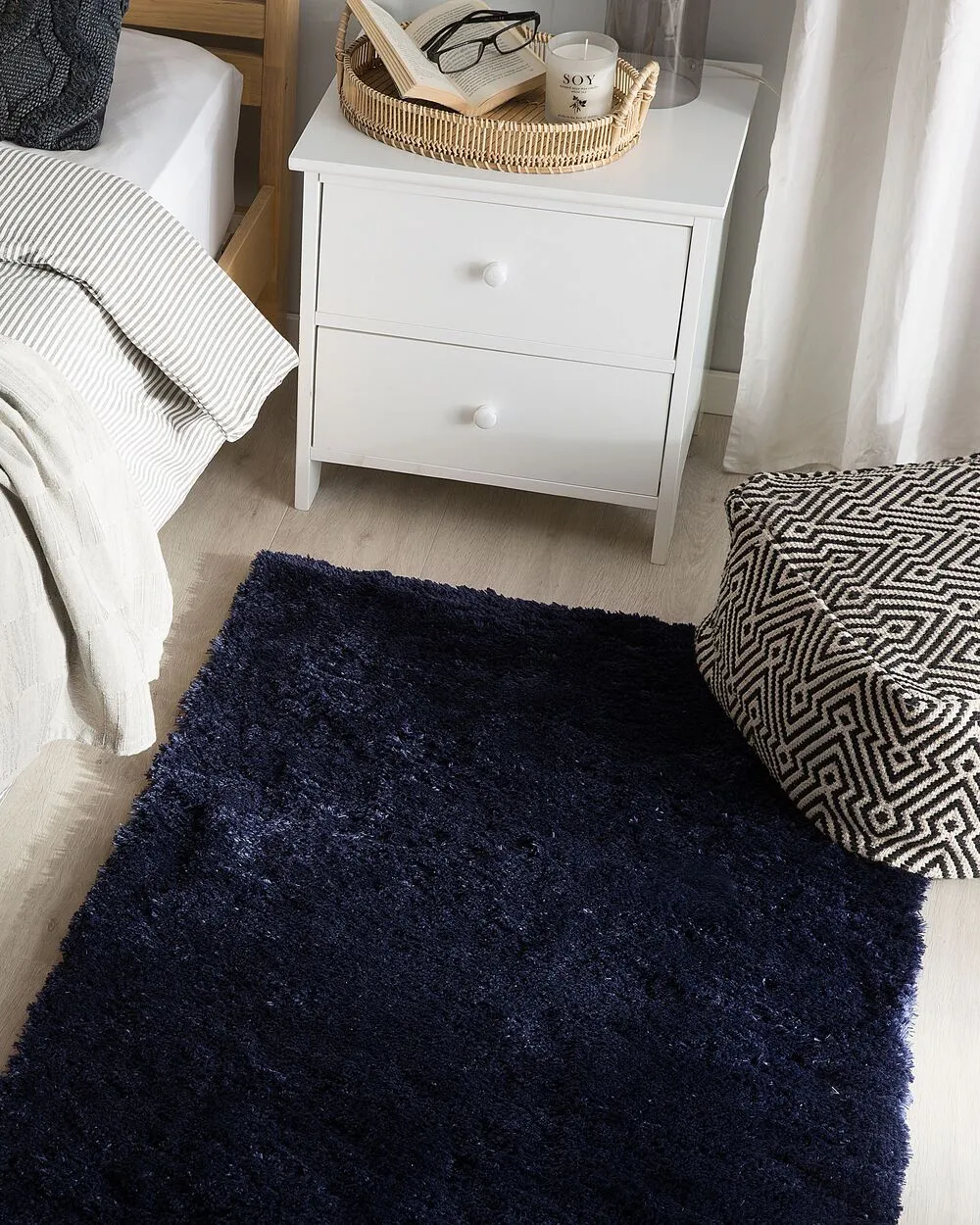 Shaggy Area Rug 80 x 150 cm Blue EVREN