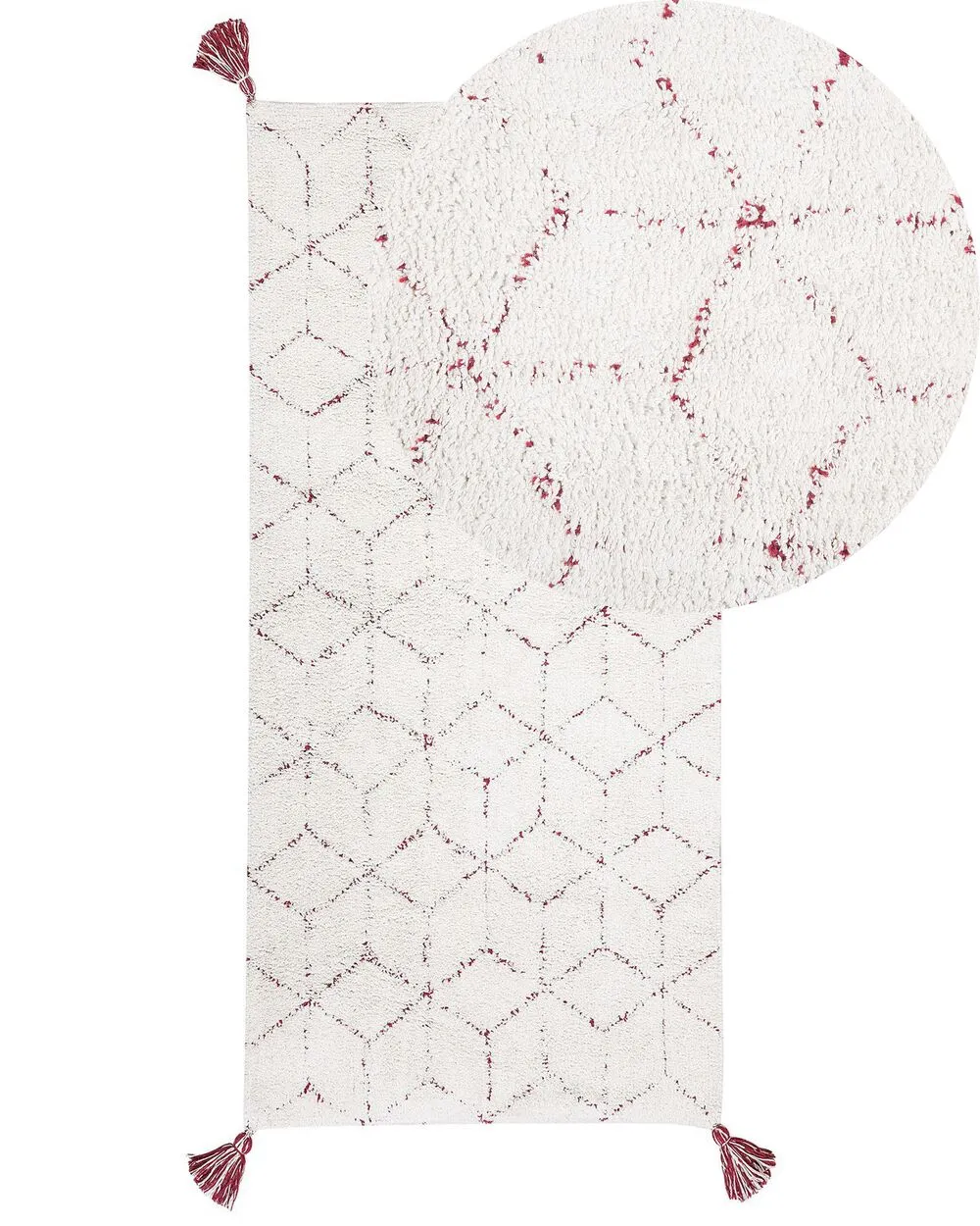 Shaggy Area Rug 80 x 150 cm White SAKARYA