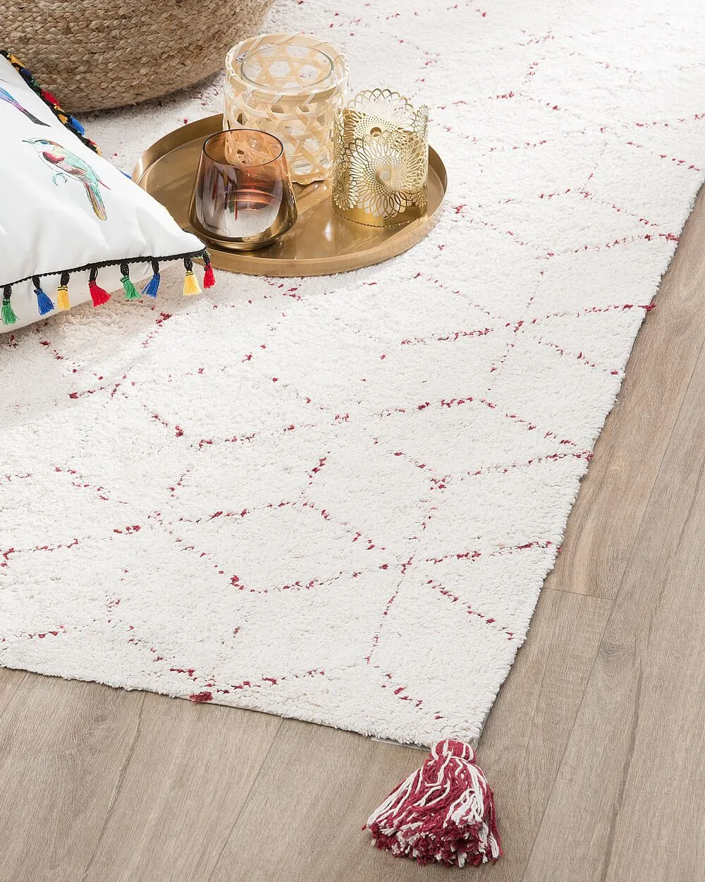 Shaggy Area Rug 80 x 150 cm White SAKARYA