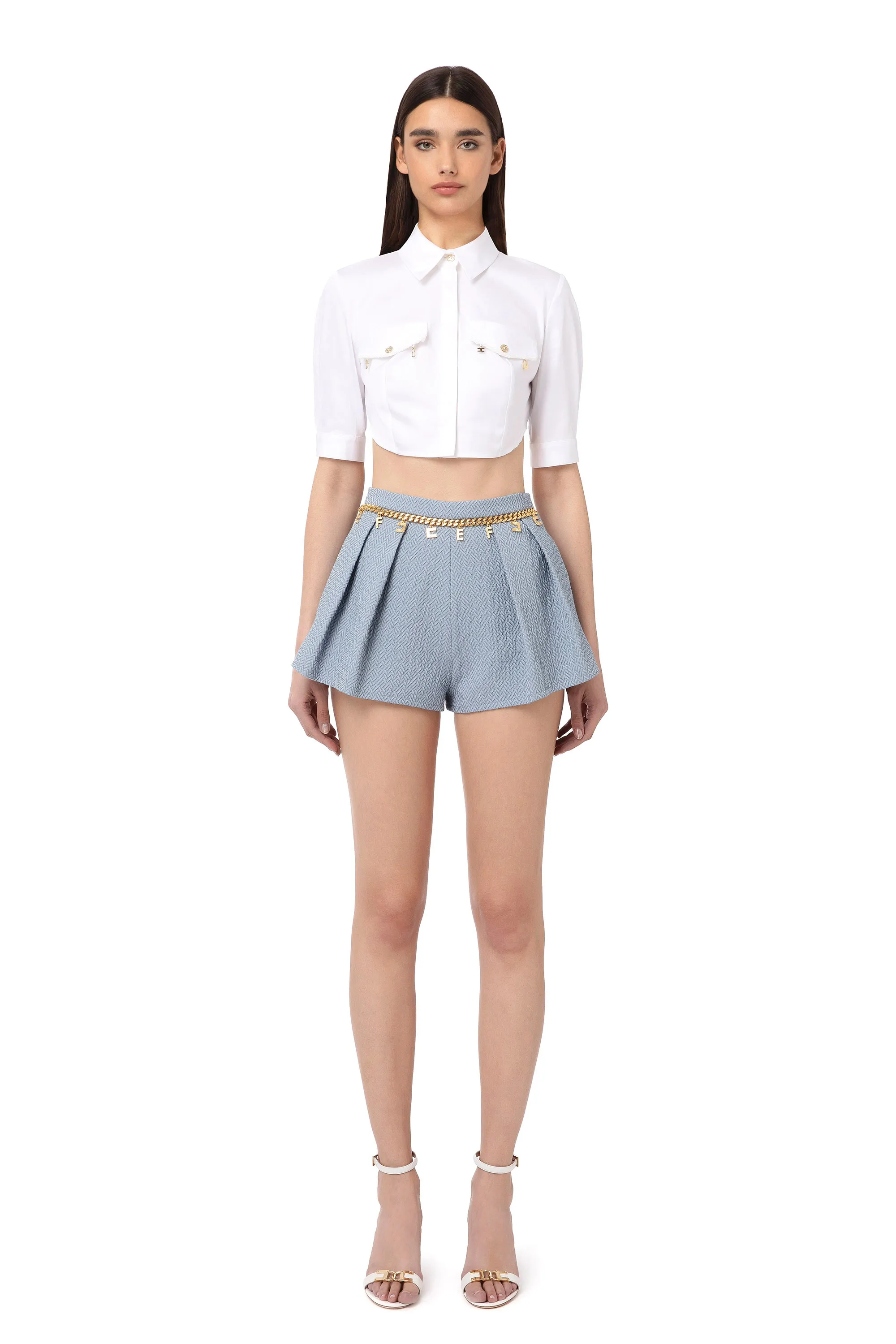 Short in  piqué dalla vestibilità a palloncino