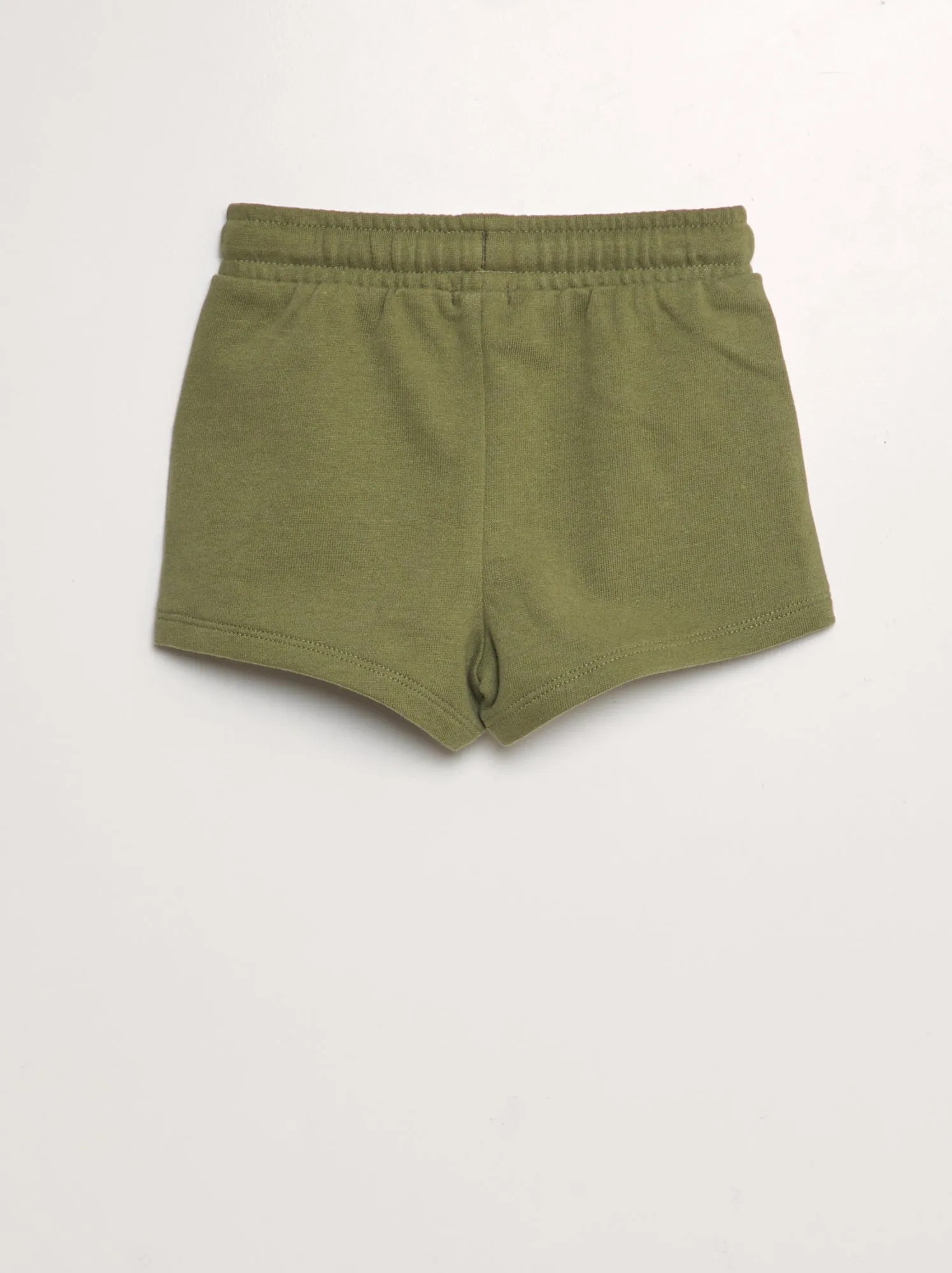 Shorts in tessuto felpato - verde