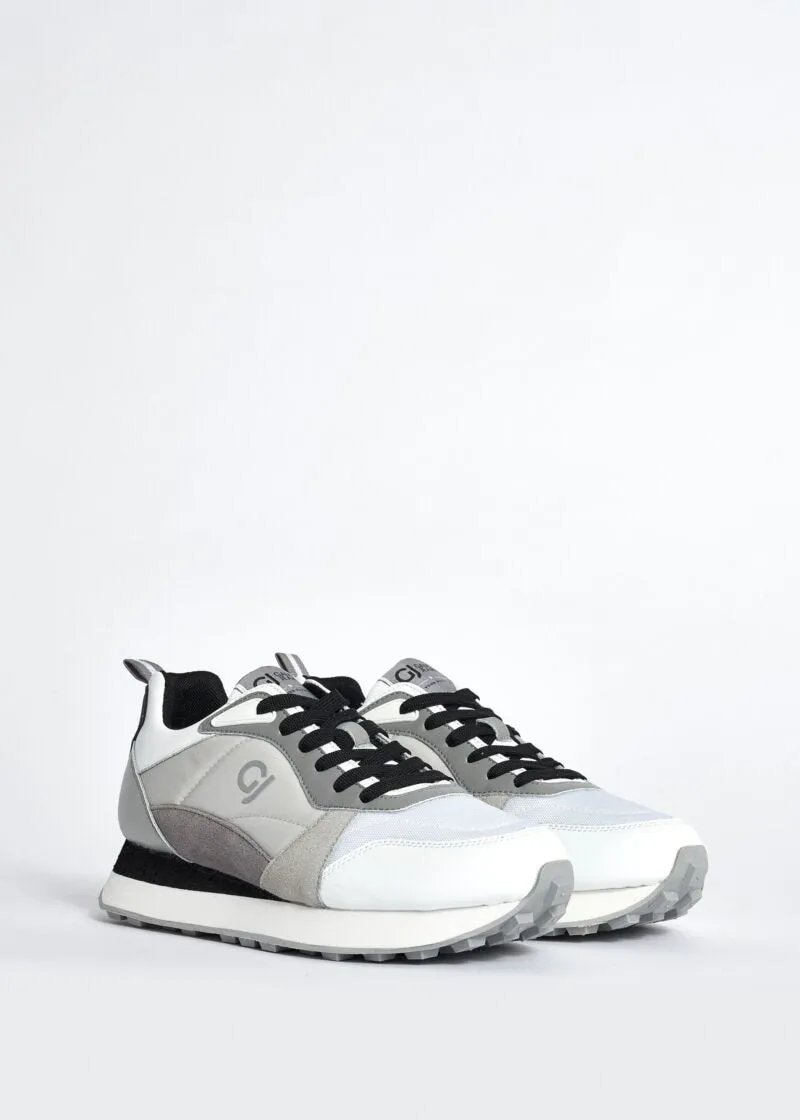 Sneaker running in pelle e nylon