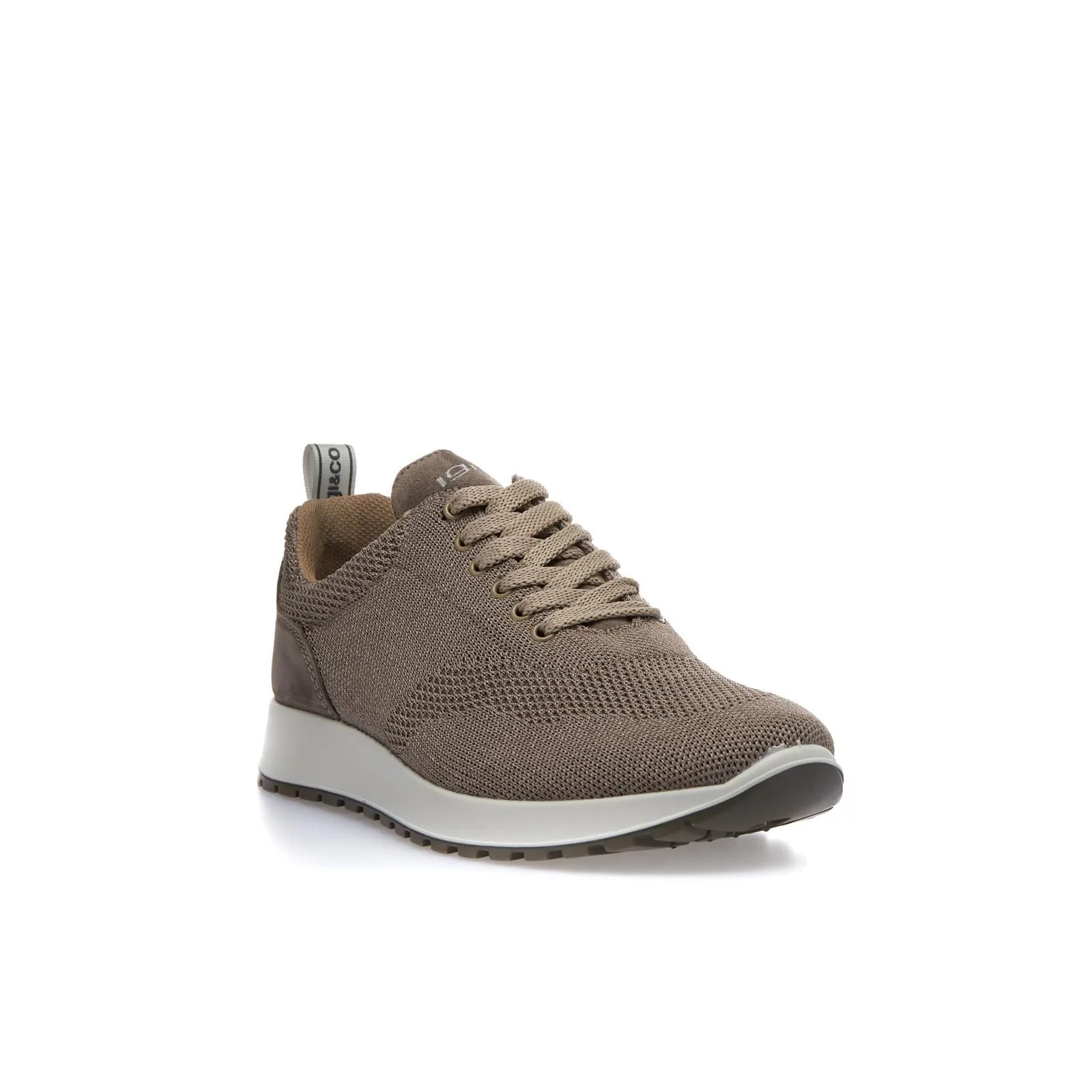 Sneakers beige in tessuto