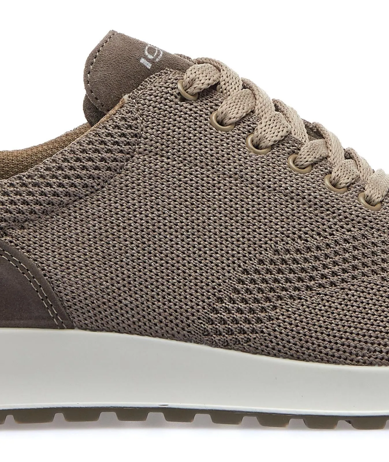 Sneakers beige in tessuto