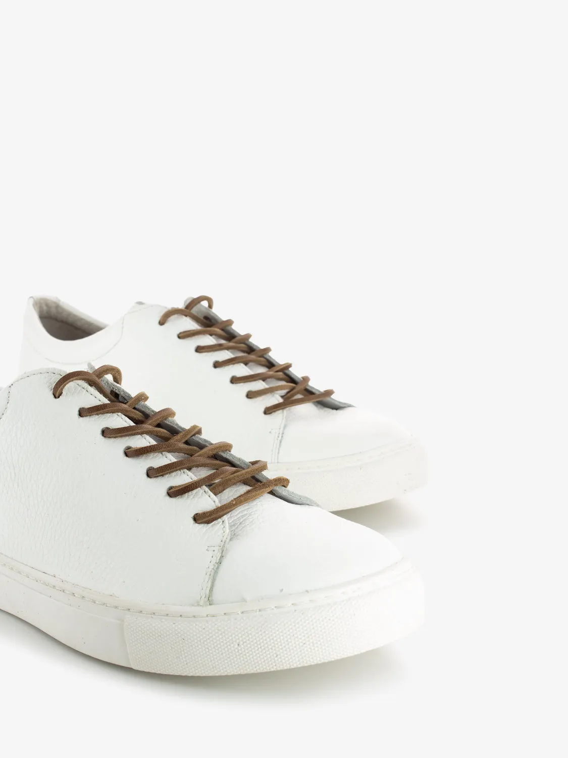 Sneakers in pelle bianca