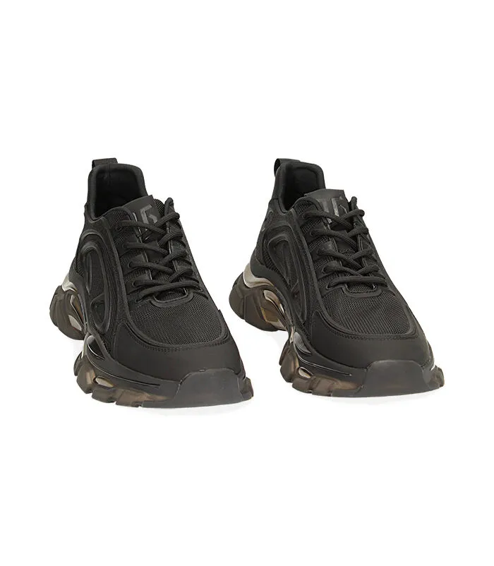 Sneakers Y2k nere in tessuto