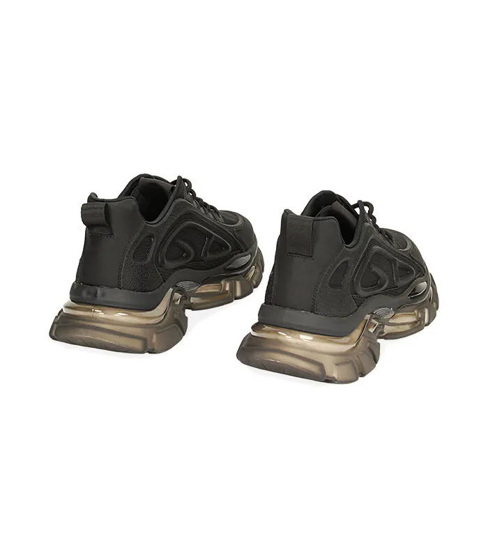 Sneakers Y2k nere in tessuto