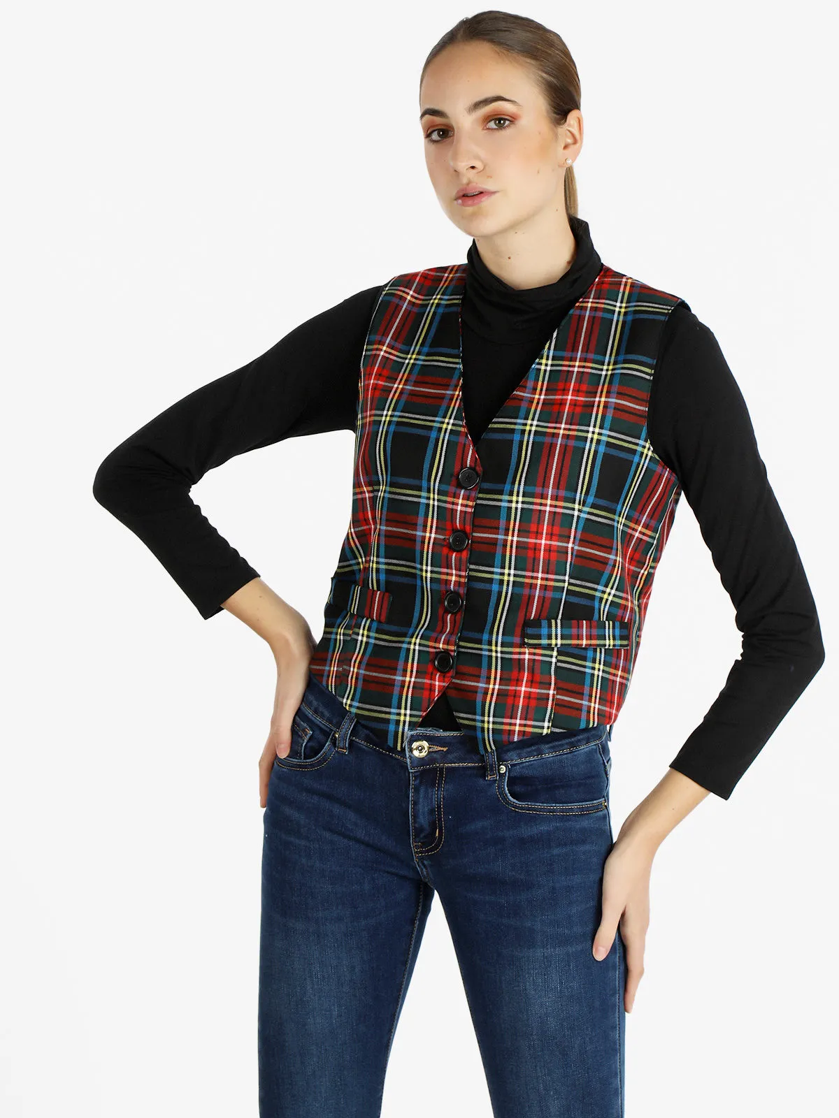 Solada Gilet femme écossais