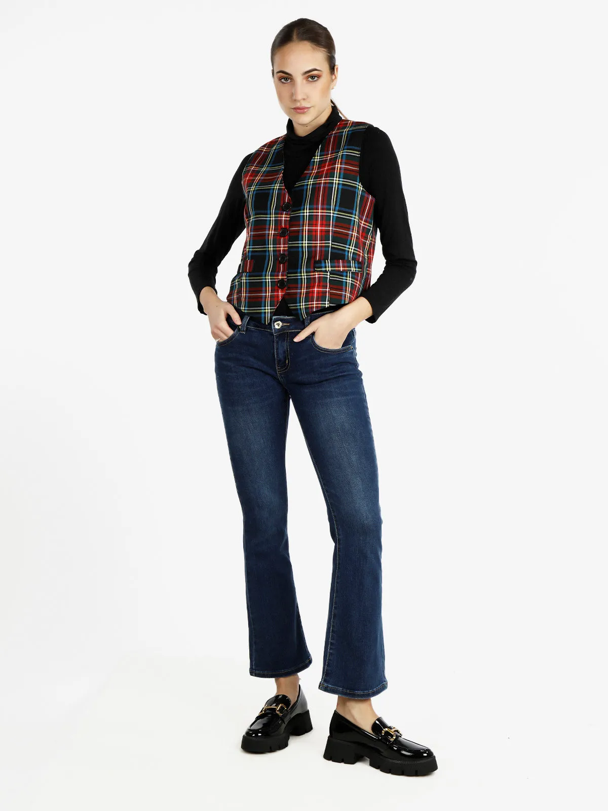 Solada Gilet femme écossais