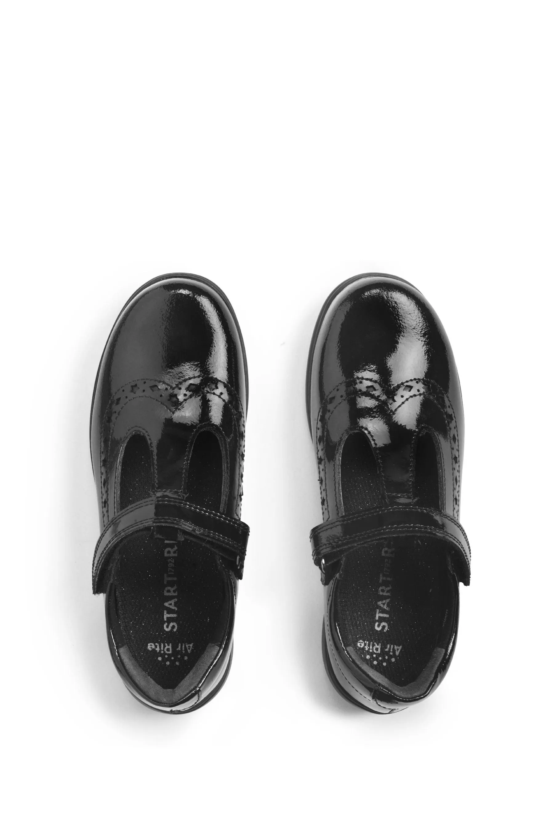 Start-Rite Hope Nero Leather T Bar Scarpe Scuola    