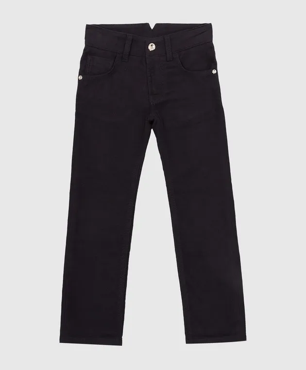 Stefano Ricci Pantaloni blu scuro per bambini YFT9400020CT002A